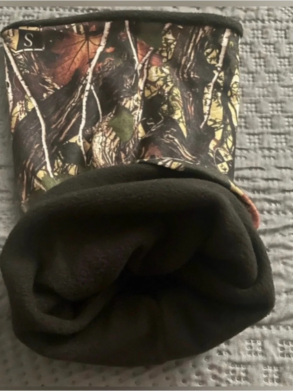 Camo Fleece Neck Gaiter - Brown/Green